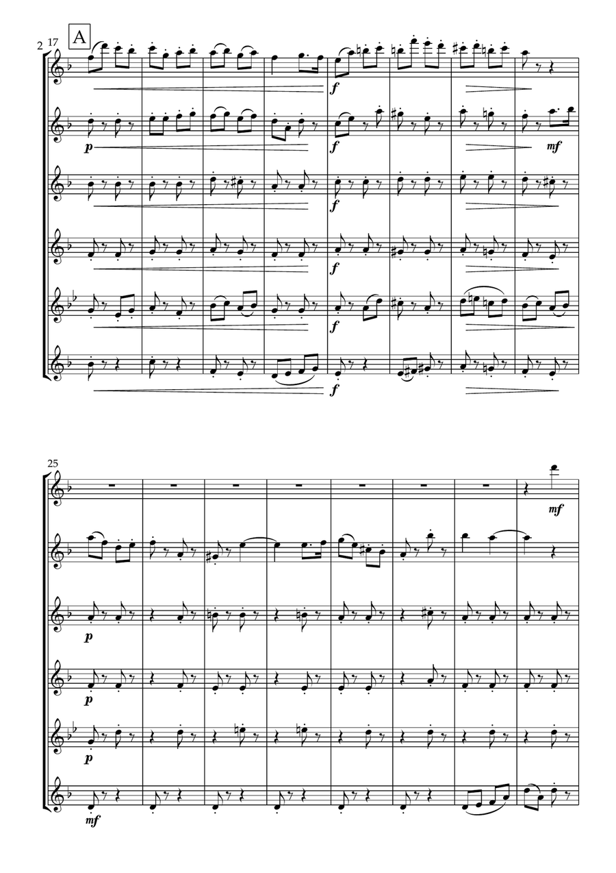 The Mischievous Elves For Flute Choir Flute Choir scores gallery preview page 3