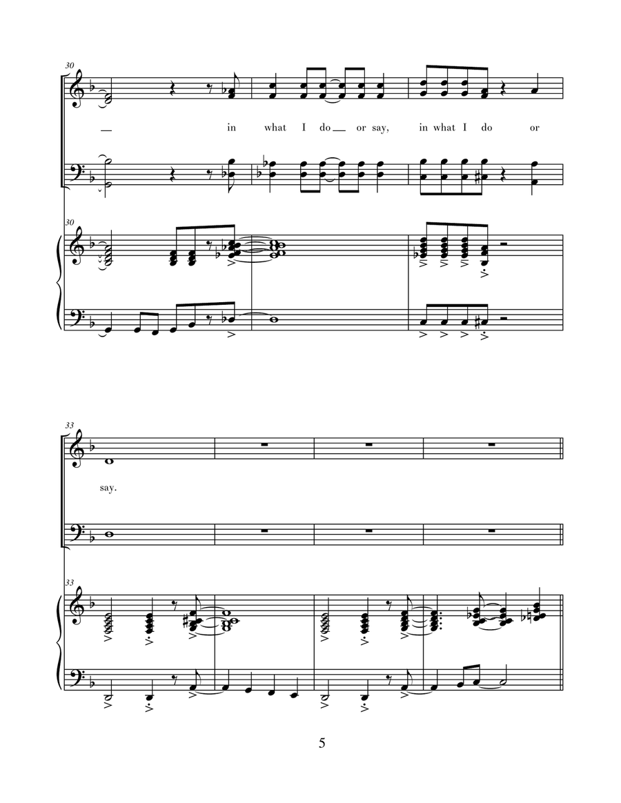 Hear My Prayer, O Lord 4-Part scores gallery preview page 5