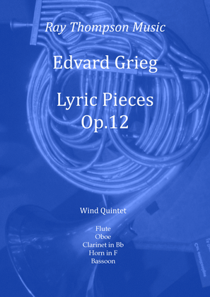 Book cover for Grieg: Lyric Pieces Op.12 - wind quintet