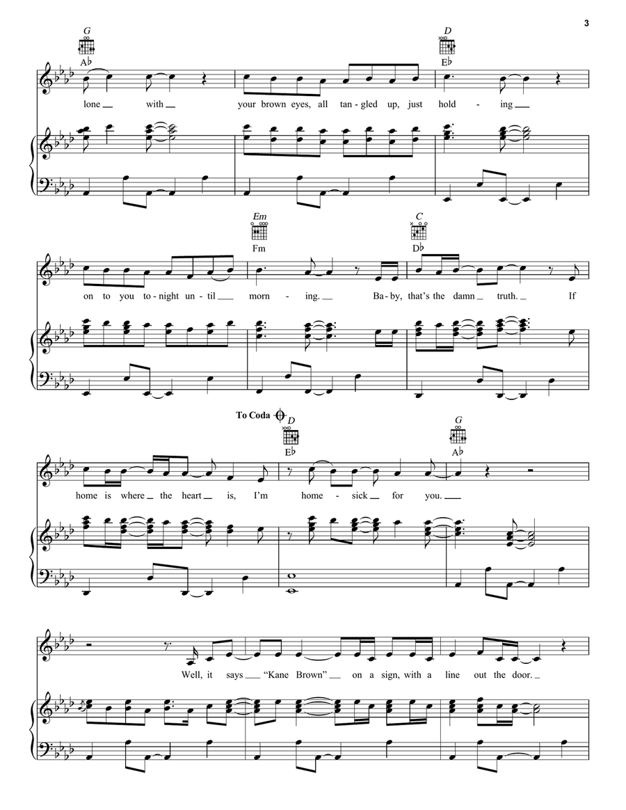 Homesick Homesick Piano, Vocal, Guitar scores gallery preview page 3