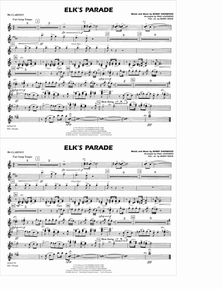 Elk's Parade - Bb Clarinet