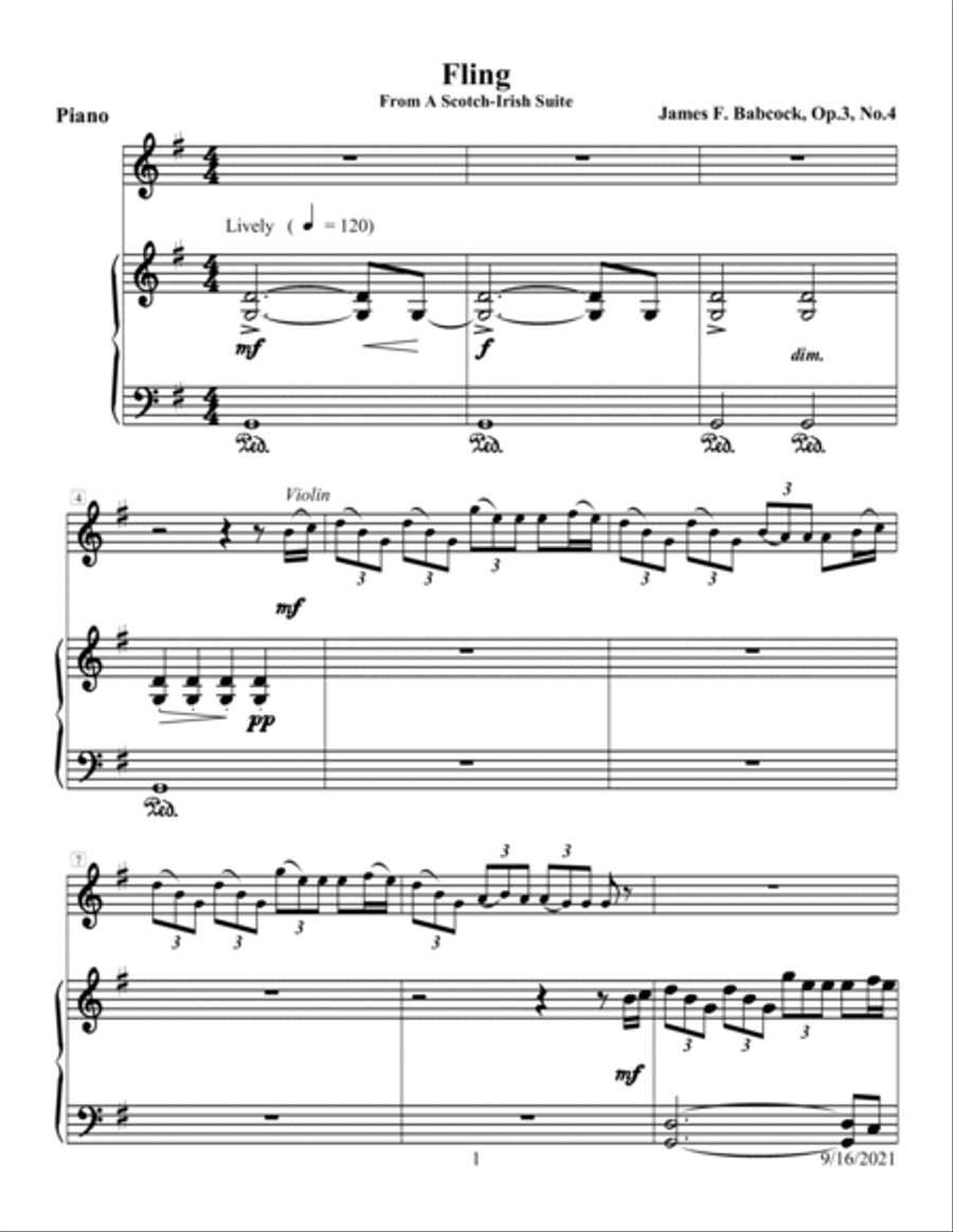 FLING Violin Solo scores gallery preview page 2
