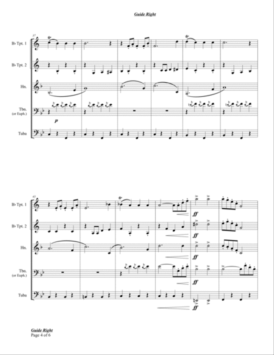 Guide Right Chamber Music scores gallery preview page 6