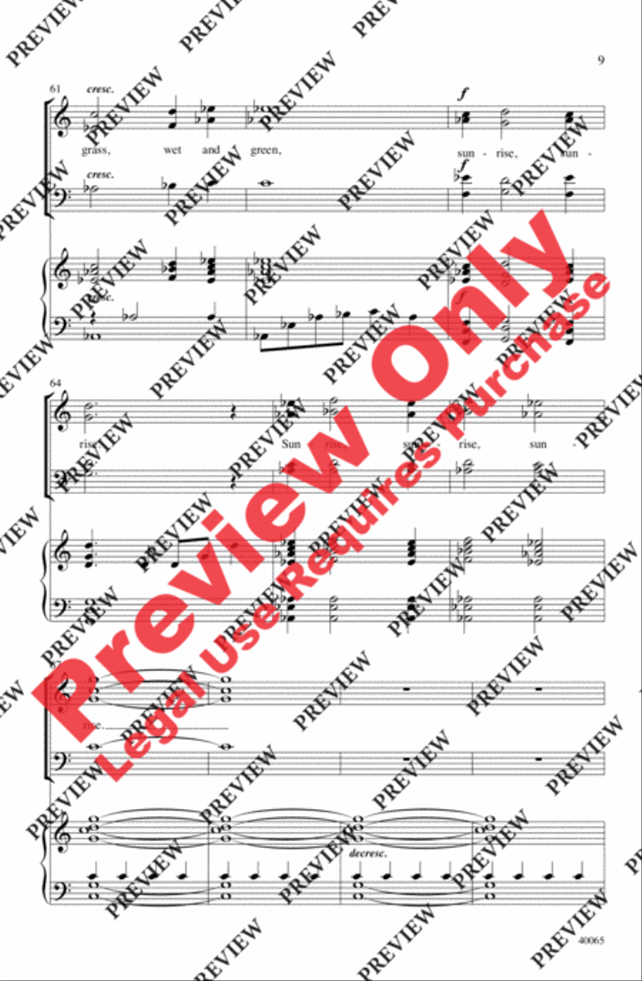 Sunrise Sunrise 4-Part scores gallery preview page 9