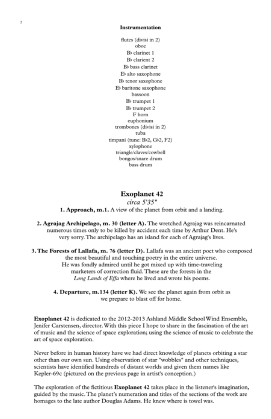 Exoplanet 42 Concert Band scores gallery preview page 2