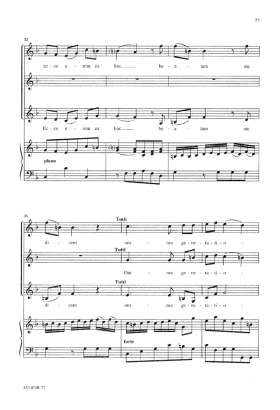 Vesperae Pro Festo Sancti Innocentium SSA scores gallery preview page 86