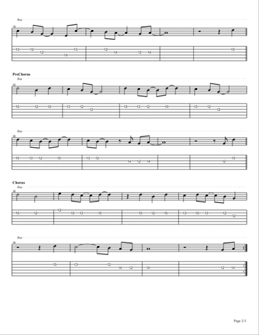 Leaving On A Jet Plane Leaving On A Jet Plane Guitar Tablature scores gallery preview page 2