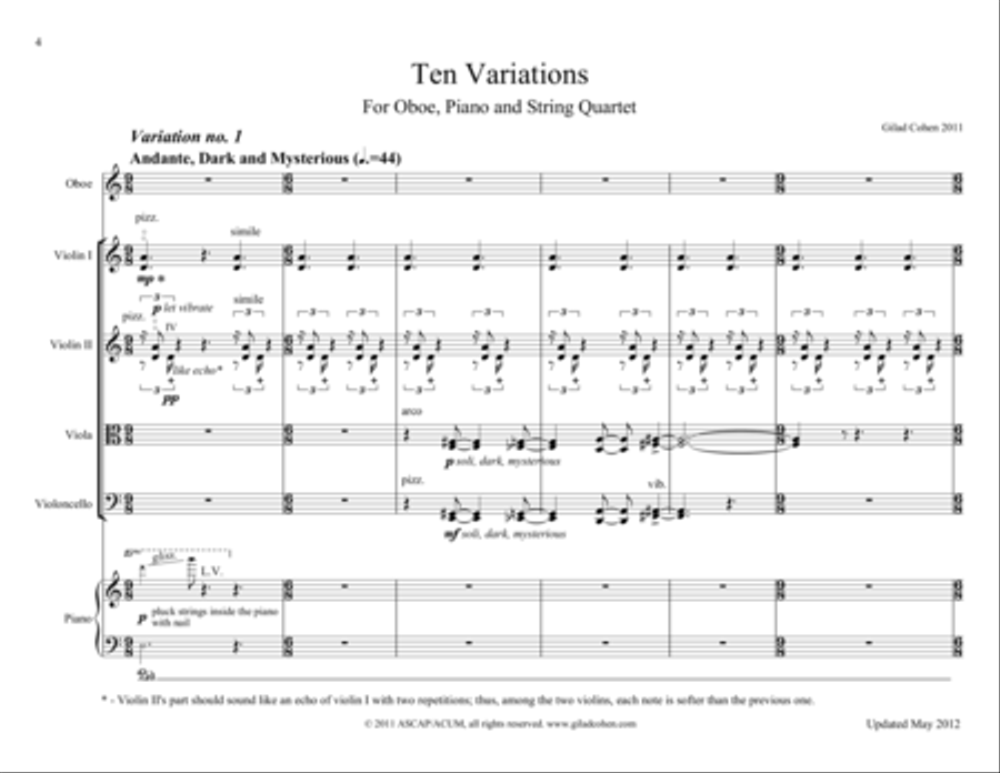 Ten Variations Small Ensemble scores gallery preview page 4