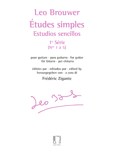 Etudes simples - Estudios sencillos (Serie 1)