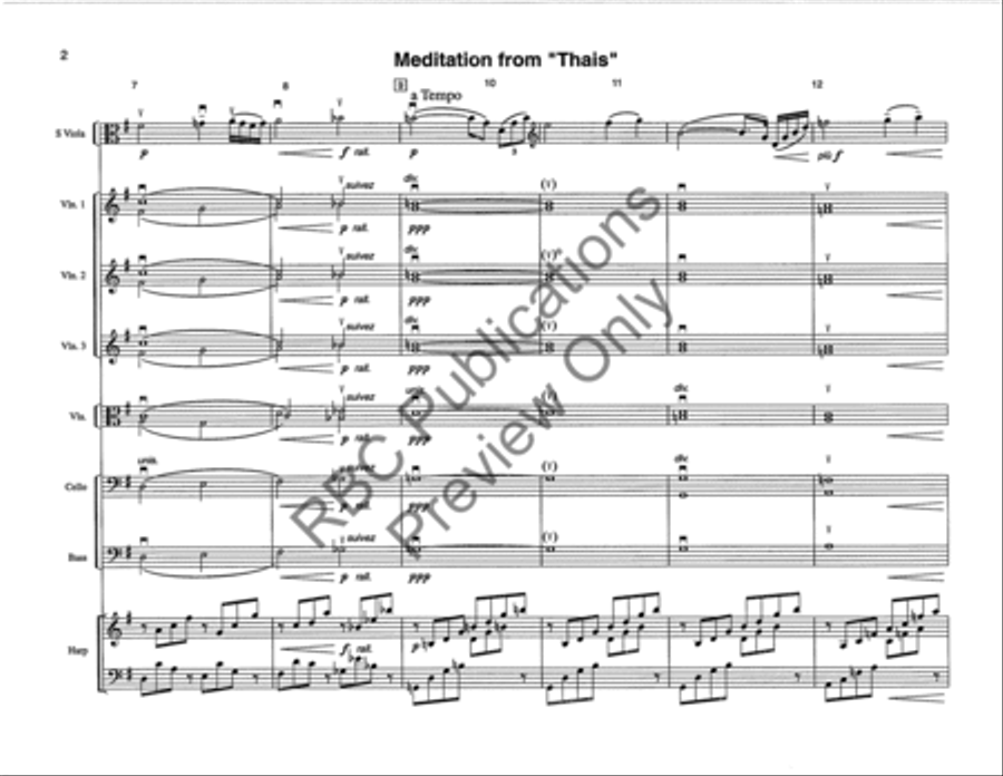 Meditation From Thais Viola W/Orch String Orchestra scores gallery preview page 5