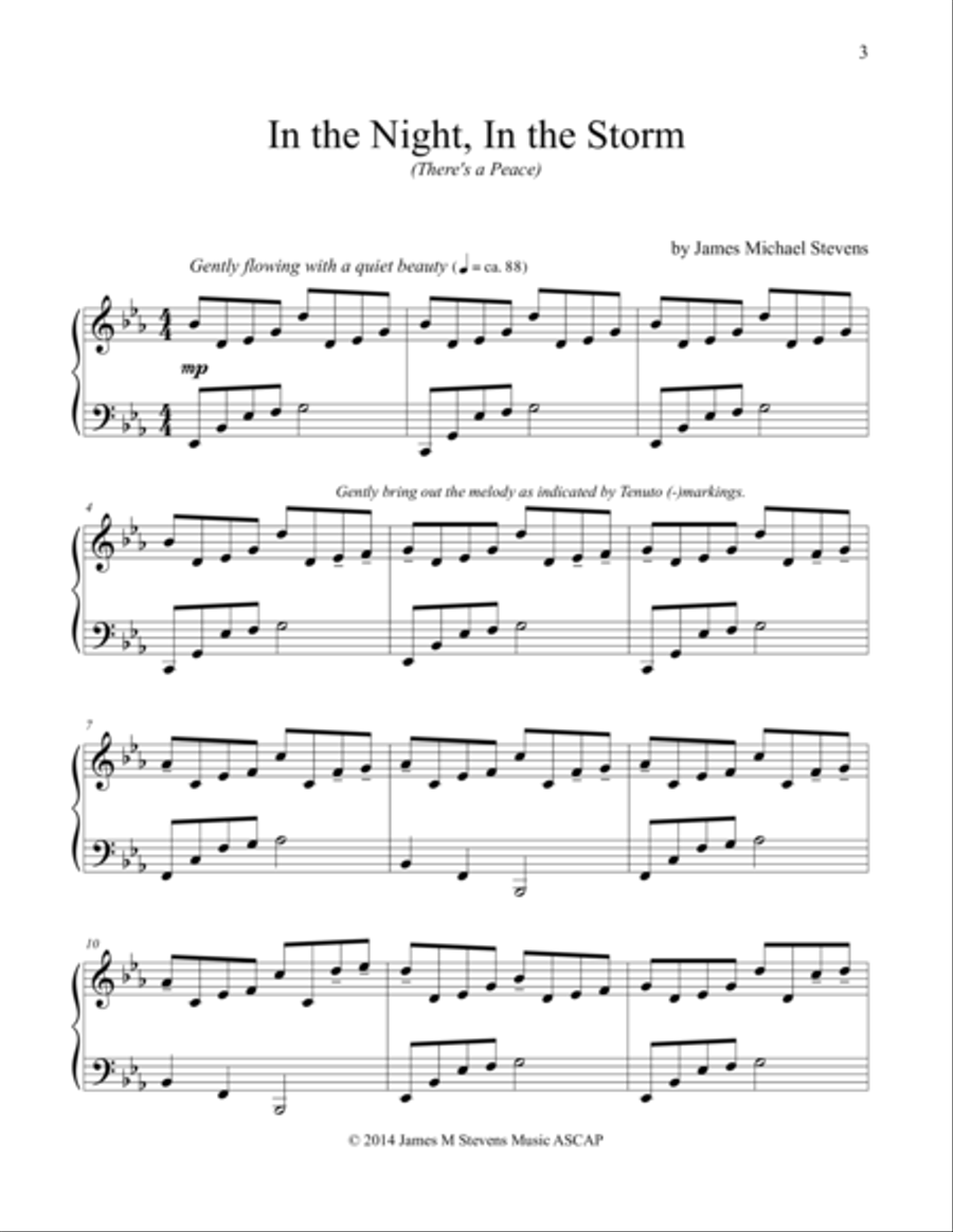 In the Night, In the Storm (There's a Peace) Piano Method scores gallery preview page 1
