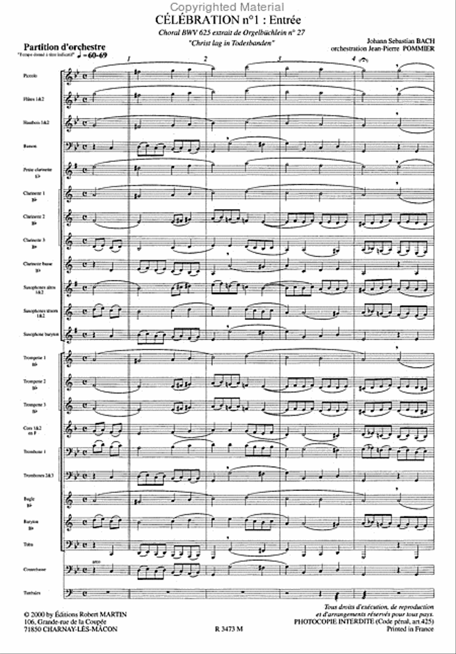 Celebration, No. 1 Entree, Choral Bwv 625 Choir scores gallery preview page 2