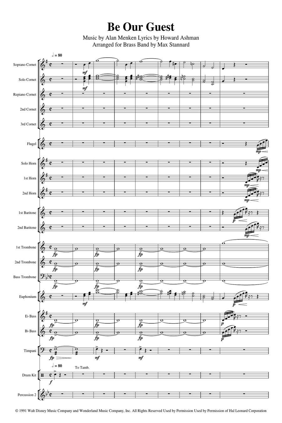 Be Our Guest Brass Band scores gallery preview page 2