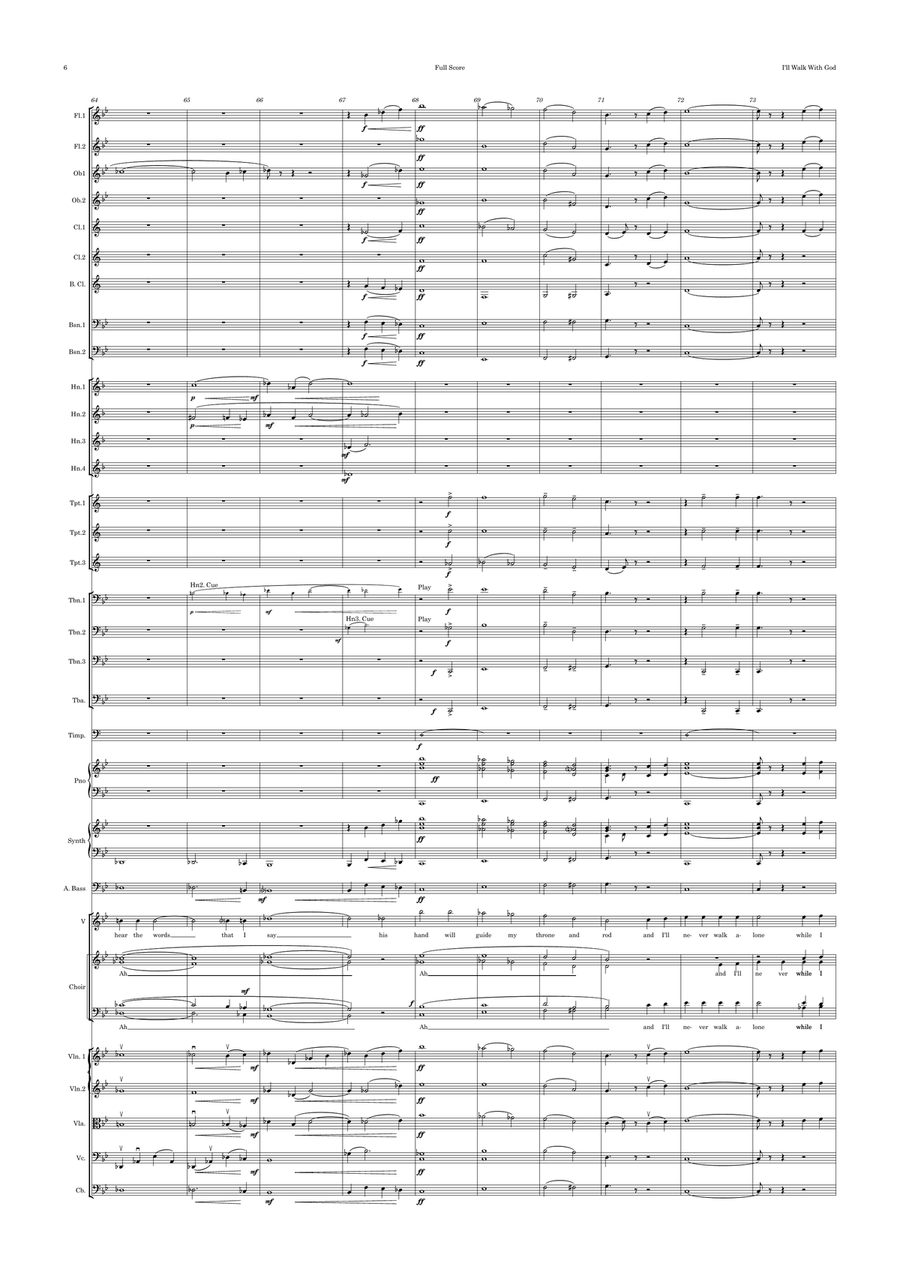 I'll Walk With God Full Orchestra scores gallery preview page 6