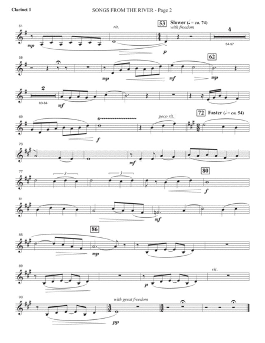 Sacred Places - Bb Clarinet 1 Choir scores gallery preview page 3