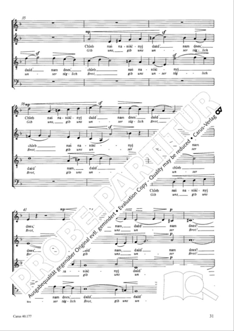 Neun liturgische Chore Collection / Songbook scores gallery preview page 32