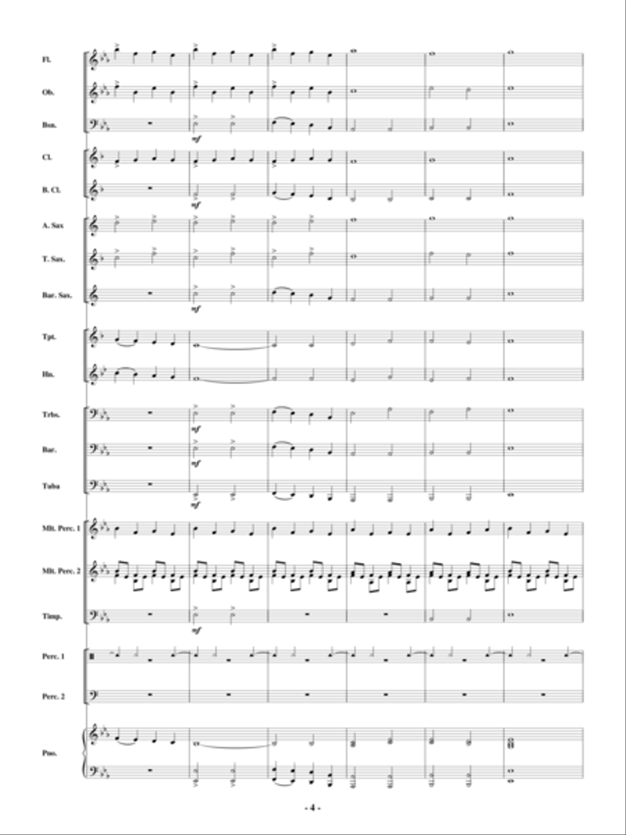 Holiday Bells Are Ringing Concert Band scores gallery preview page 3