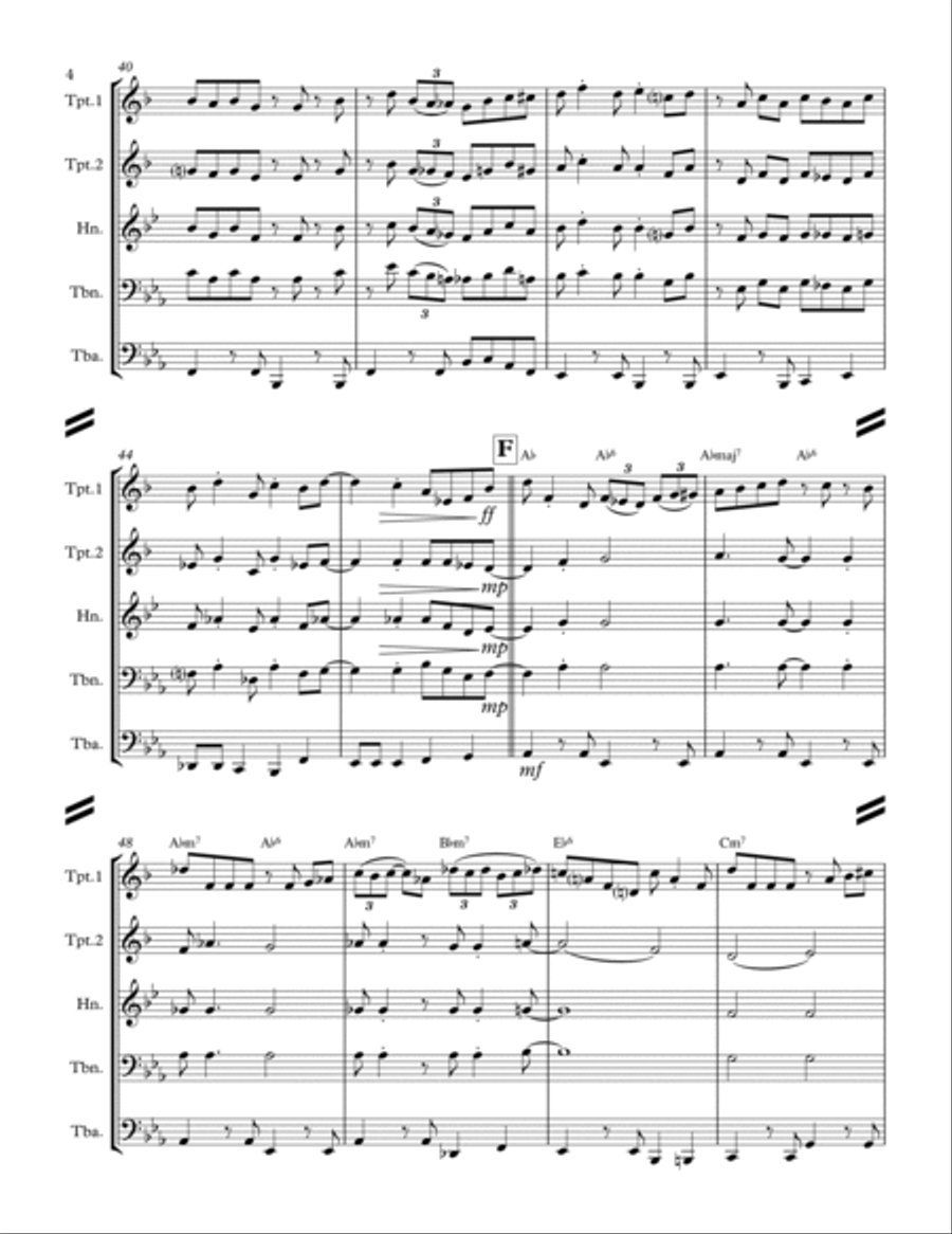 Baby, It's Cold Outside Brass Ensemble scores gallery preview page 5