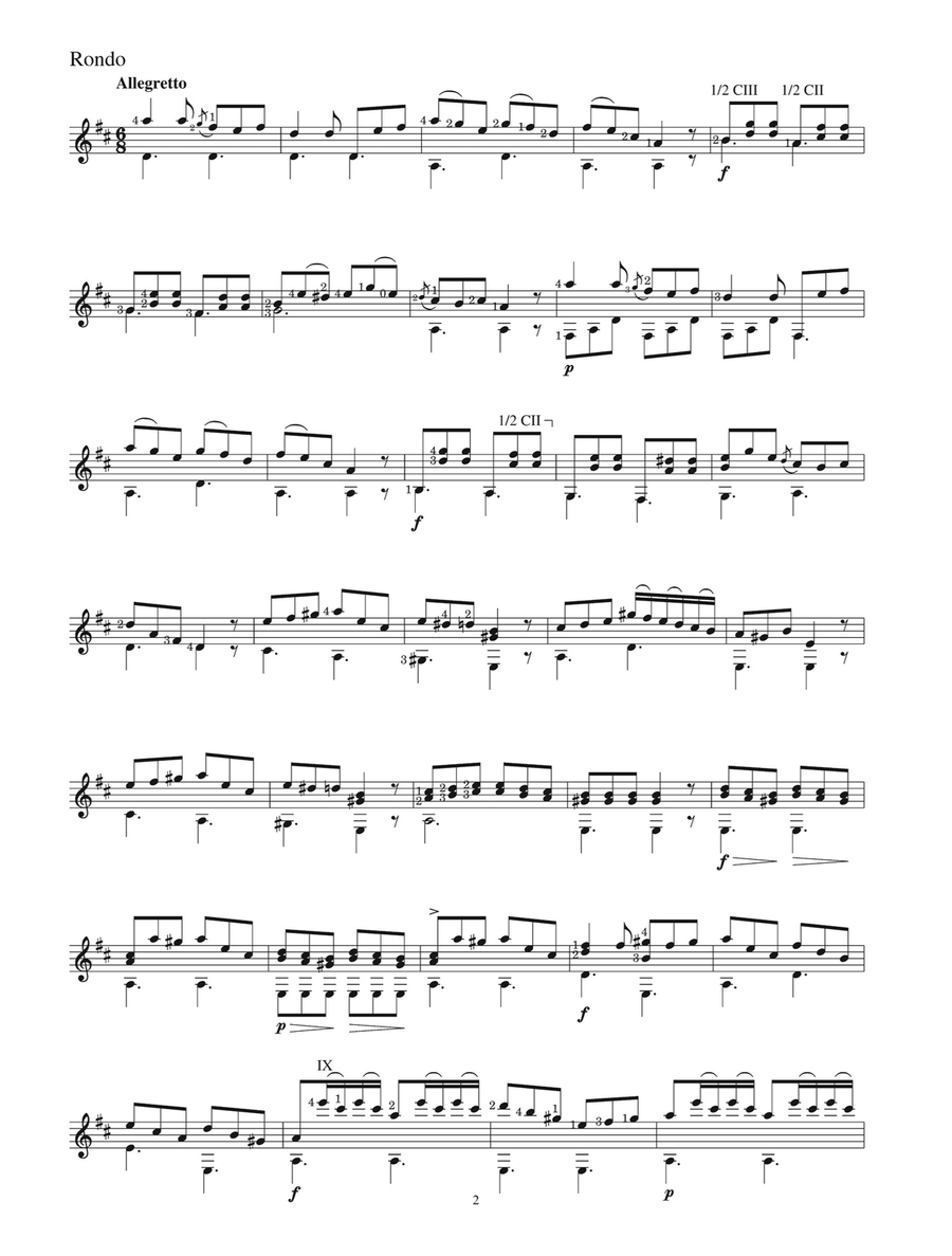 Sonata Op. 5 Sonata Op. 5 Acoustic Guitar scores gallery preview page 2