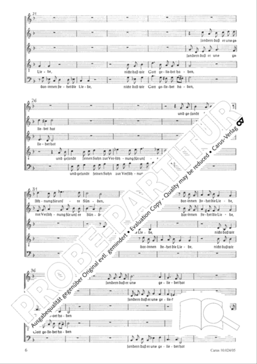 Thereby is revealed unto us the glory of God's favor (Daran ist erschienen die Liebe Gottes) SSATB scores gallery preview page 7