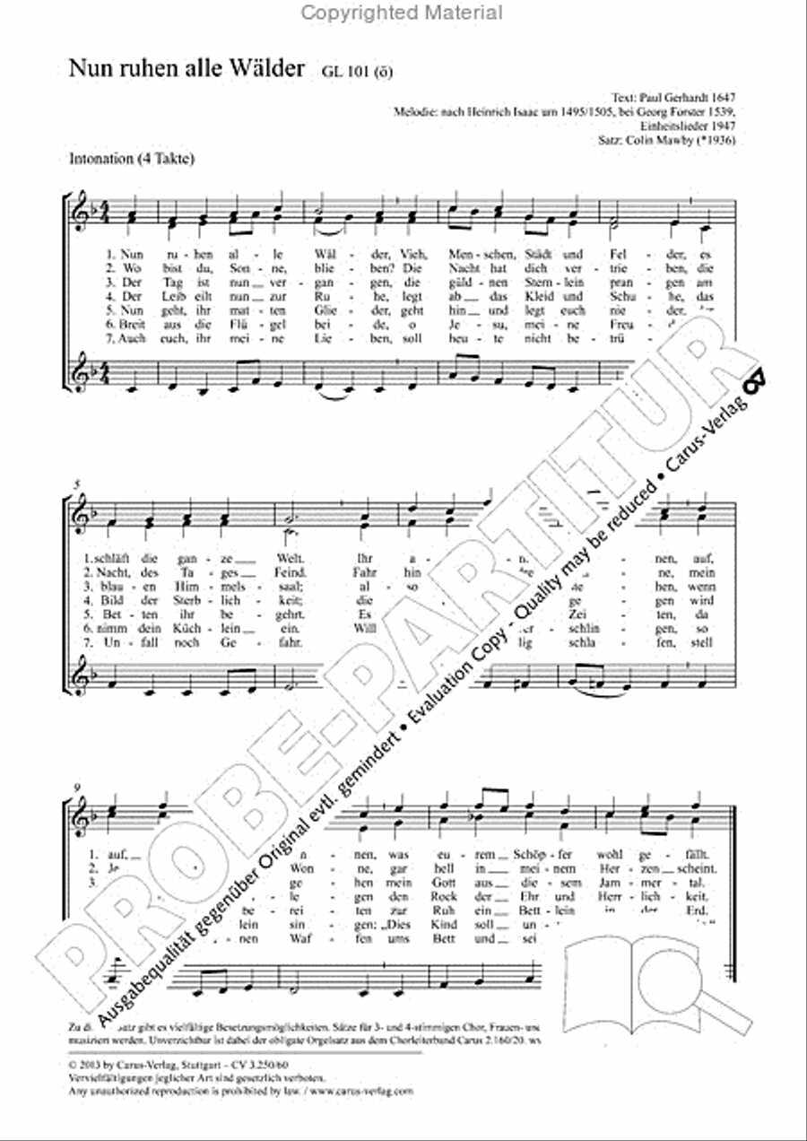 Nun ruhen alle Walder SSA scores gallery preview page 2