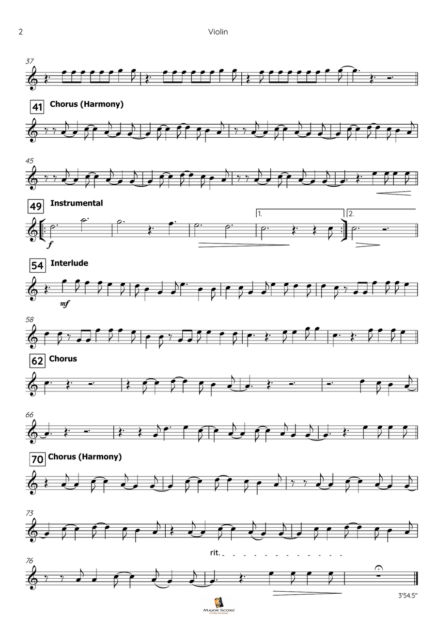 How Did It End? Violin Solo scores gallery preview page 3