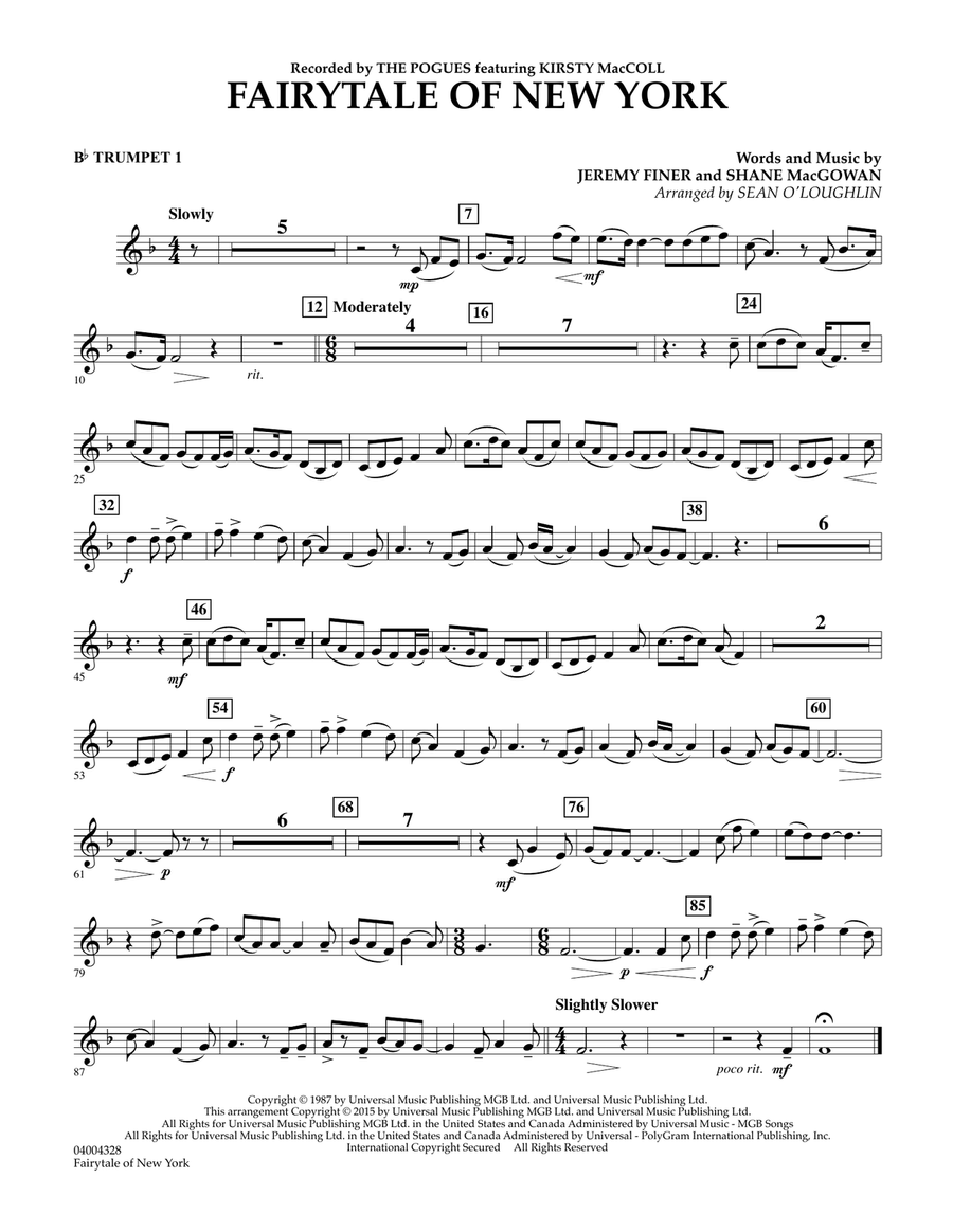 Fairytale of New York - Bb Trumpet 1