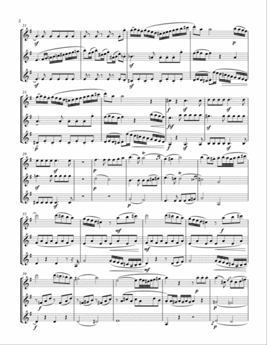 Trio in F Major for clarinet trio Clarinet Trio scores gallery preview page 2