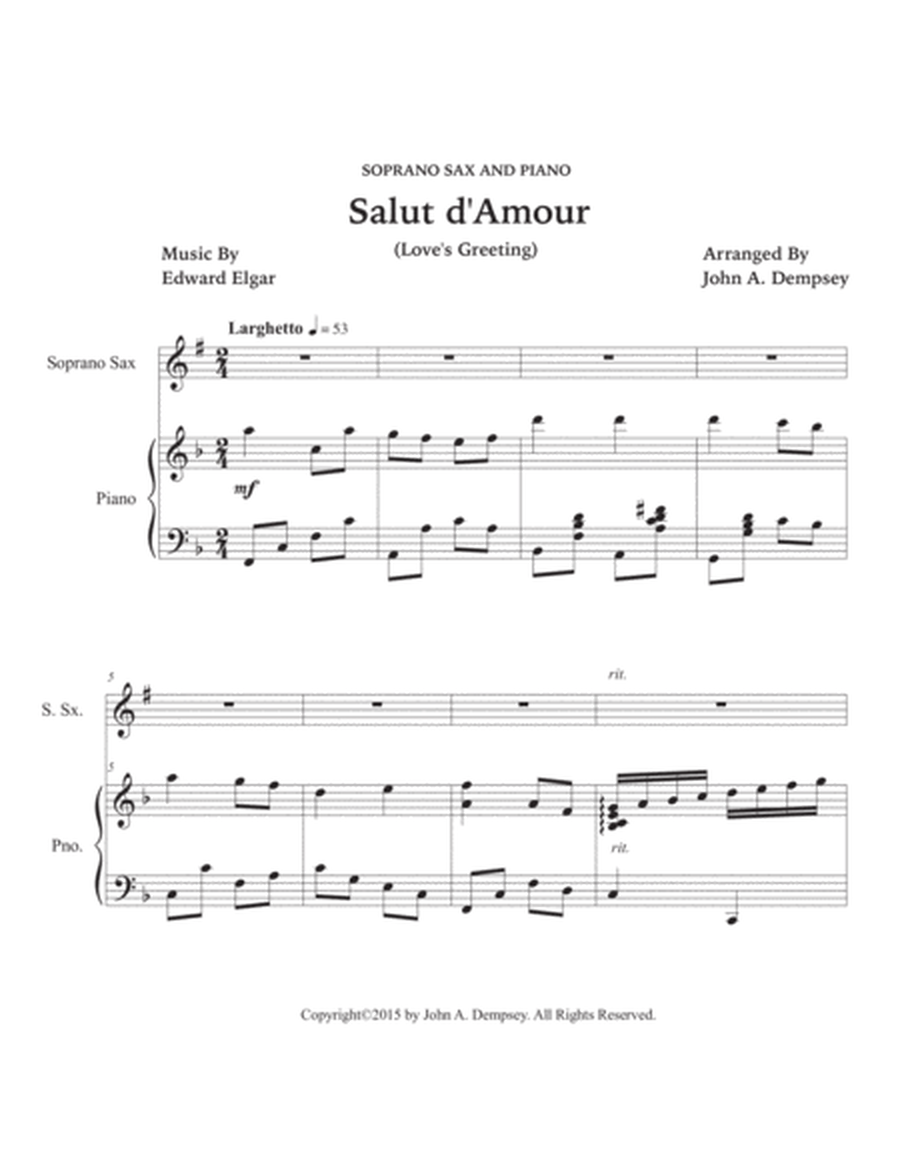 Salut d'Amour (Love's Greeting): Soprano Sax and Piano image number null