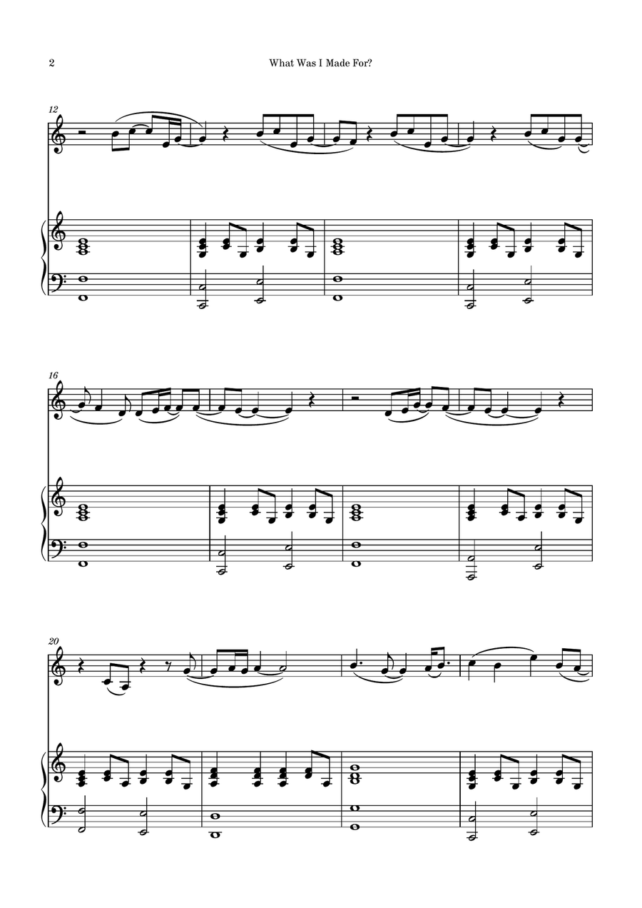 What Was I Made For? Chamber Music scores gallery preview page 2