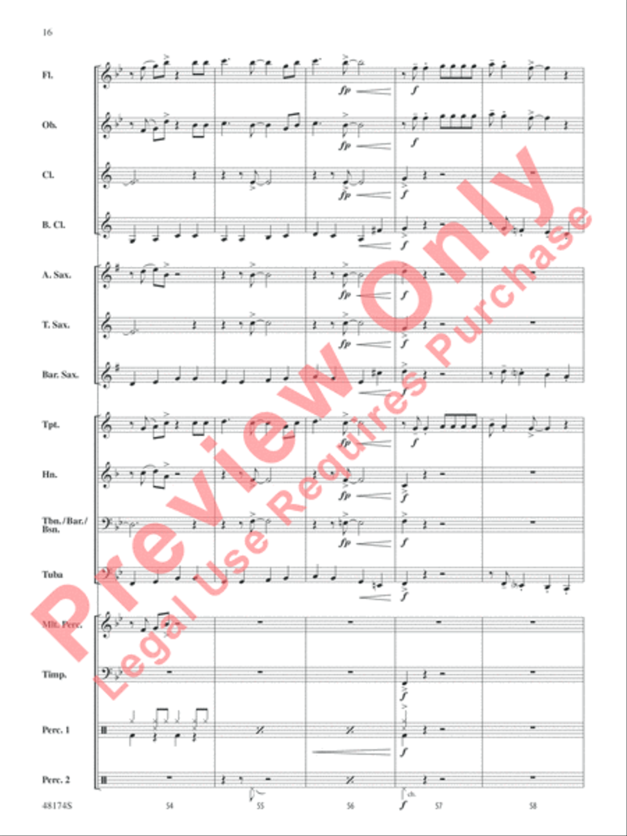 Swingin' Wonderland Concert Band scores gallery preview page 17