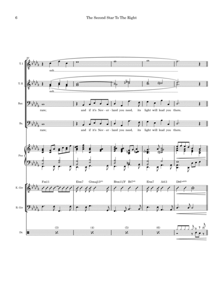 The Second Star To The Right by Sammy Fain Small Ensemble - Digital Sheet Music