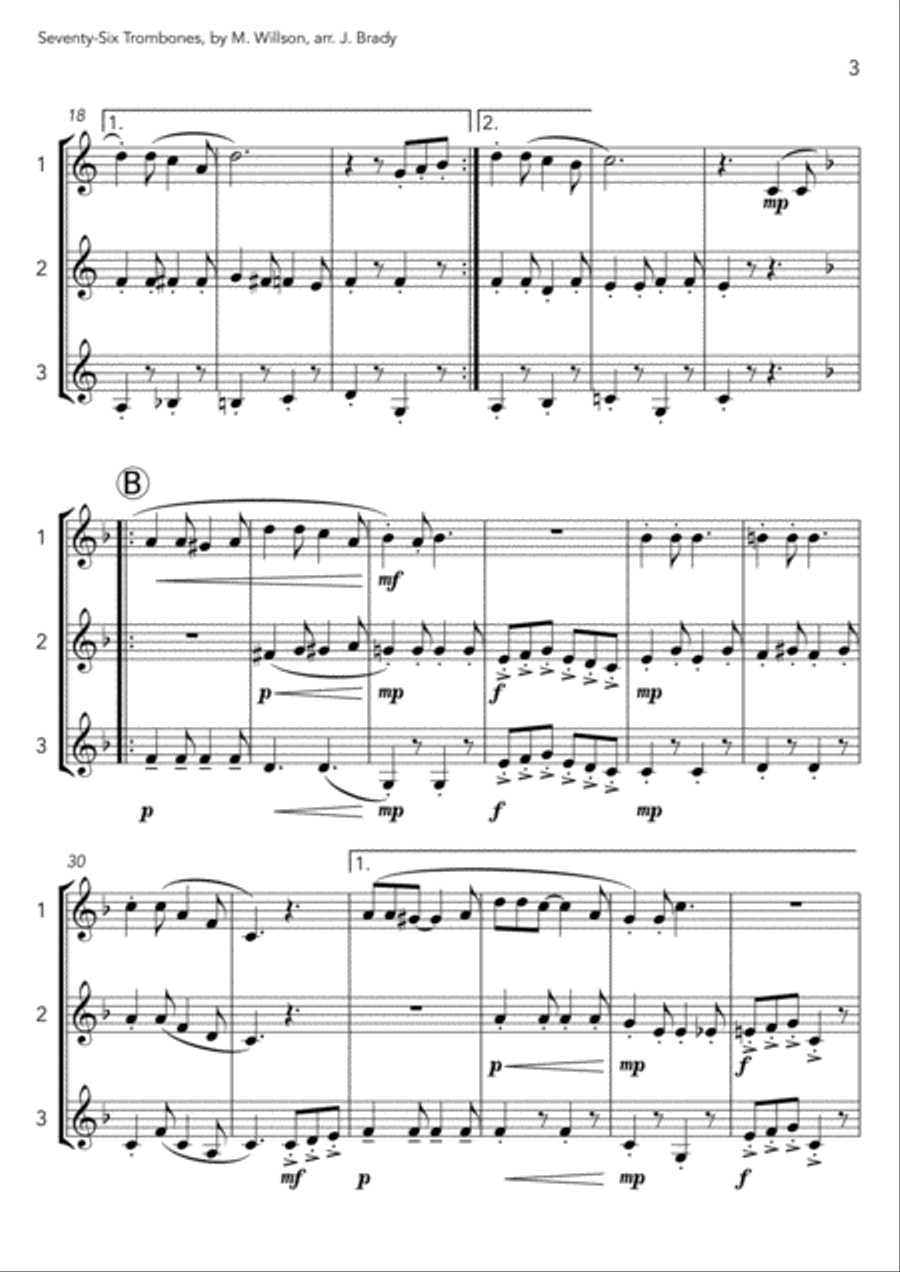 Seventy Six Trombones Brass Ensemble scores gallery preview page 3