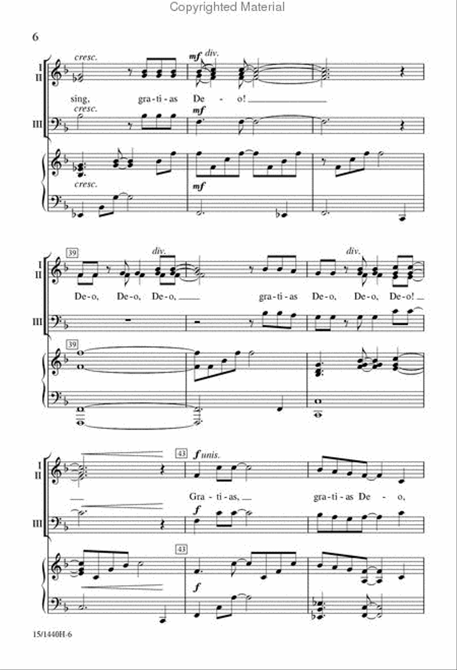 Gratias Deo Gratias Deo 3-Part scores gallery preview page 6