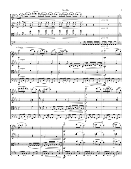 Sevilla Op. 47 No. 3 for string quartet image number null