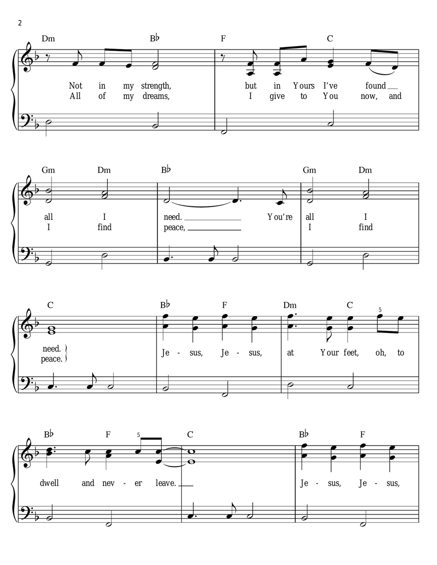 At Your Feet At Your Feet Easy Piano scores gallery preview page 2