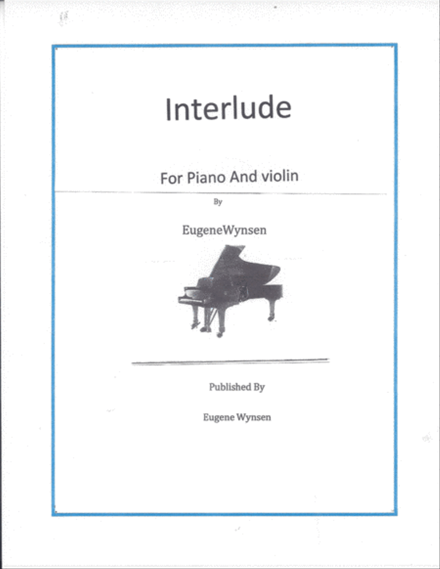 Interlude for Piano and Violin Violin Solo scores gallery preview page 1
