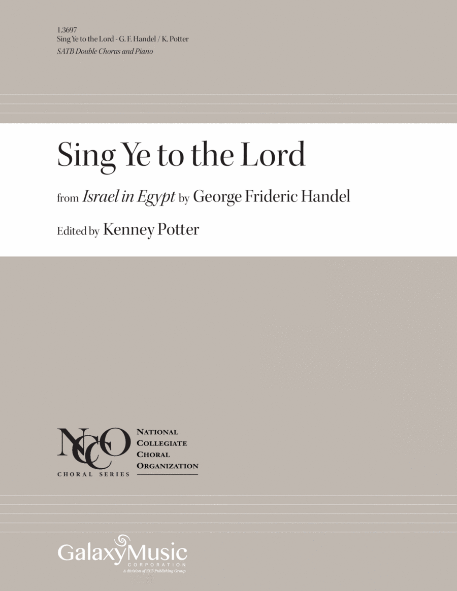 Sing Ye to the Lord 4-Part scores gallery preview page 1