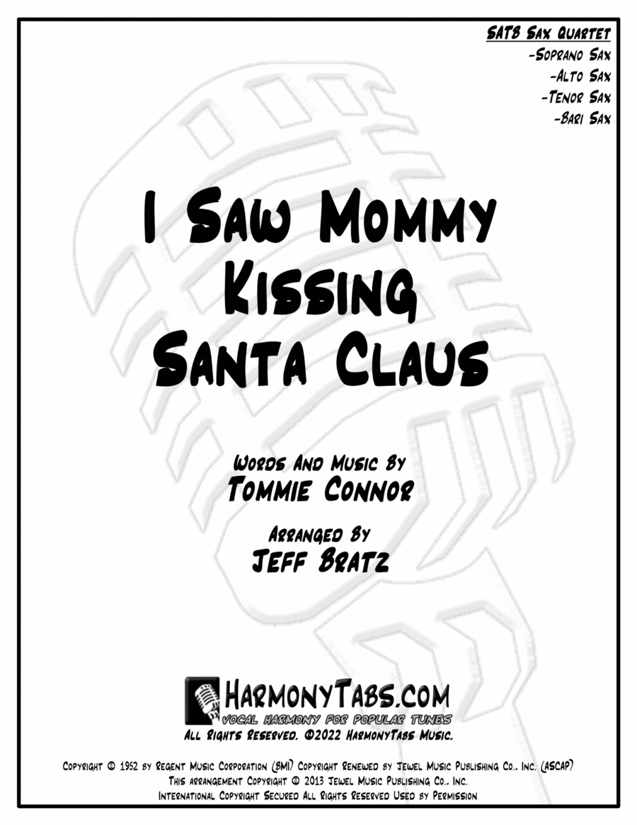 I Saw Mommy Kissing Santa Claus Woodwind Quartet scores gallery preview page 1