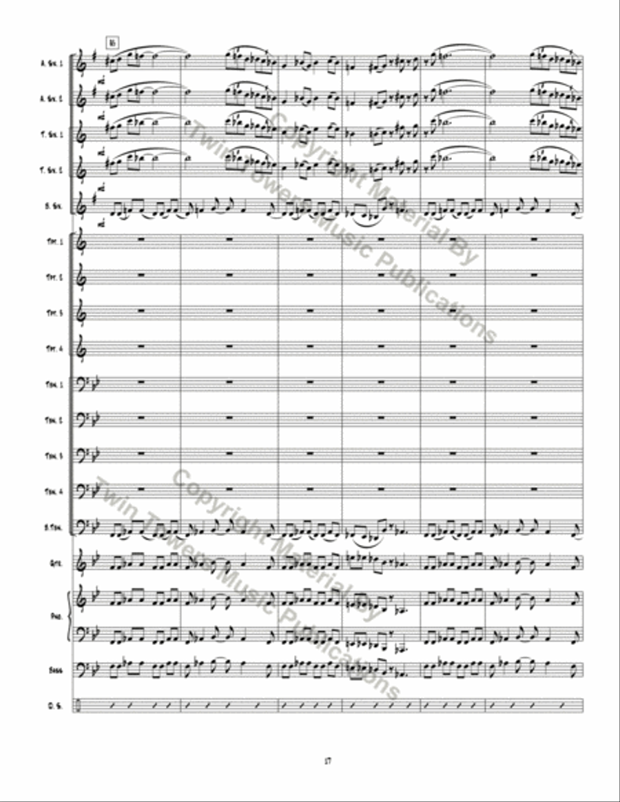 Possum Valley Shuffle Jazz Ensemble scores gallery preview page 17