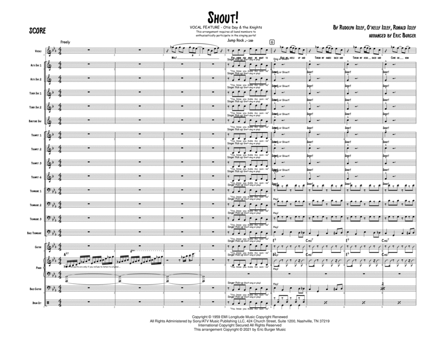 Shout Jazz Ensemble scores gallery preview page 1
