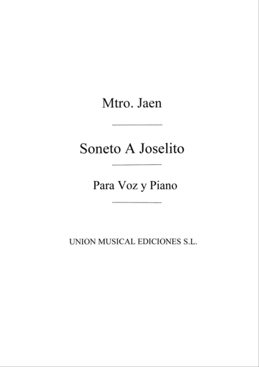 Soneto A Joselito Voice scores gallery preview page 1