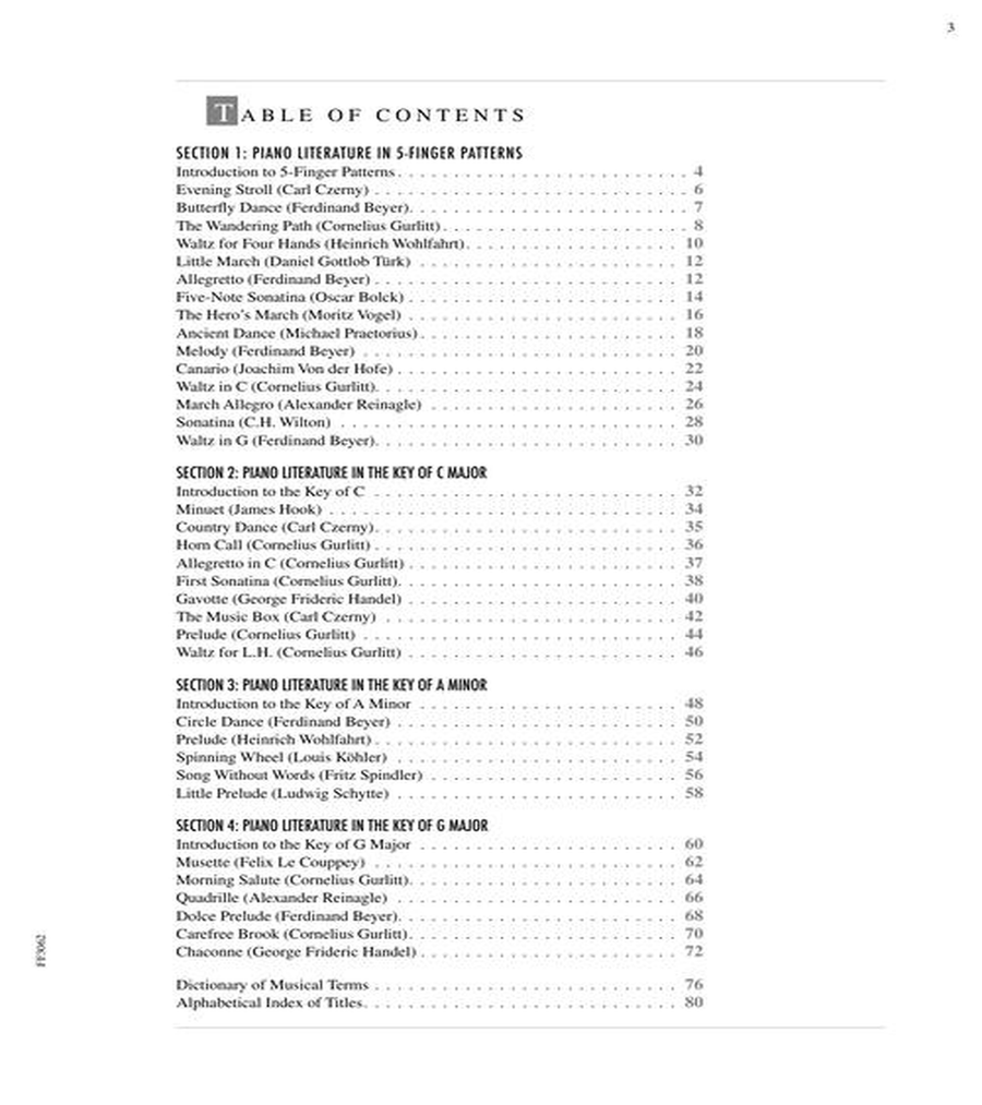 Adult Piano Adventures Literature for the Piano Book 1 Piano Method scores gallery preview page 4