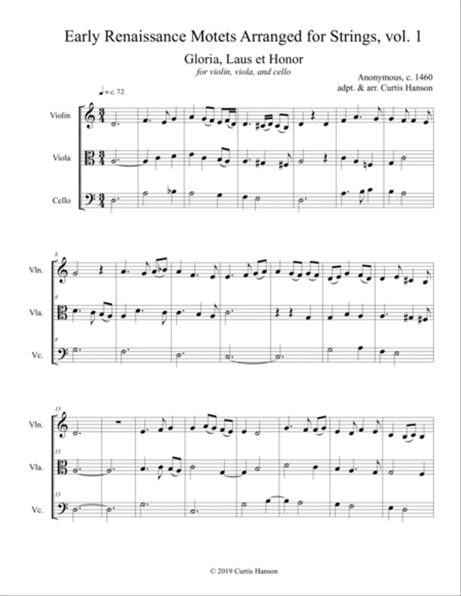 Early Renaissance Motets Arranged for Strings, vol. 1 String Orchestra scores gallery preview page 3
