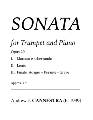 Andrew Cannestra - Sonata for Trumpet and Piano