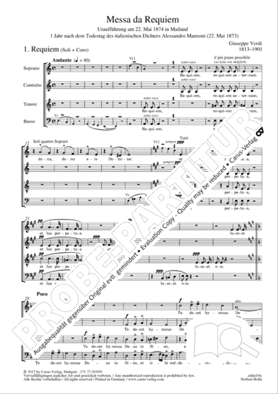 Messa da Requiem 4-Part scores gallery preview page 3
