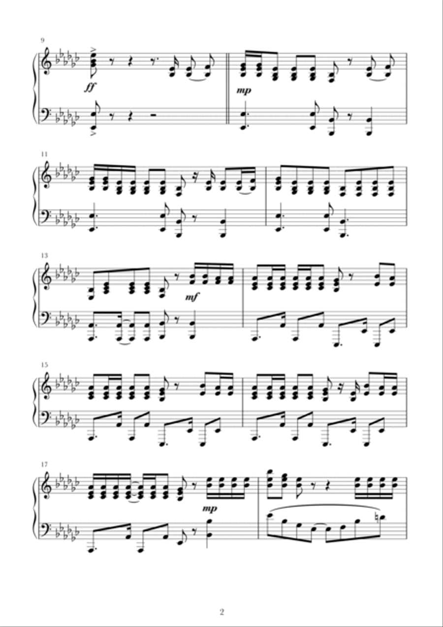 16 Shots Piano Solo scores gallery preview page 2