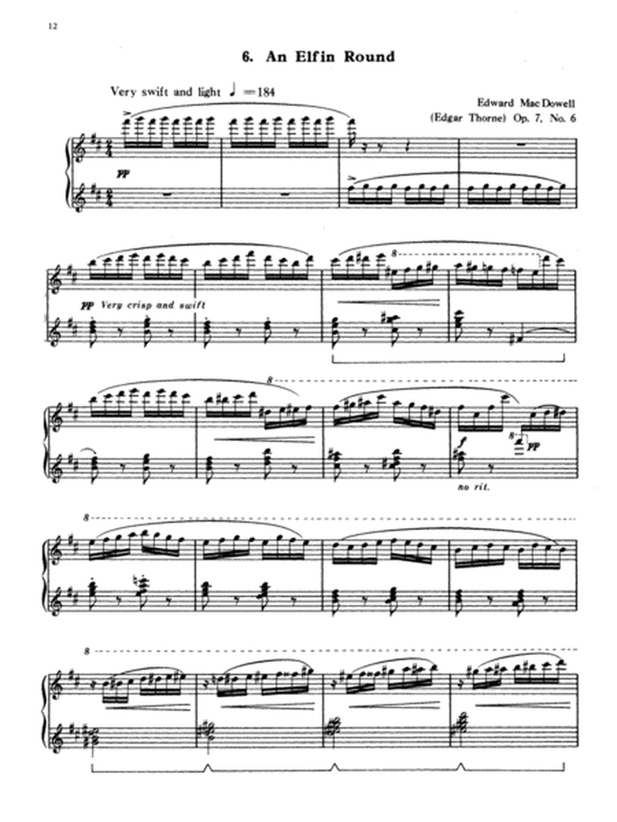 MacDowell -- Six Fancies, Op. 7 for the Piano image number null