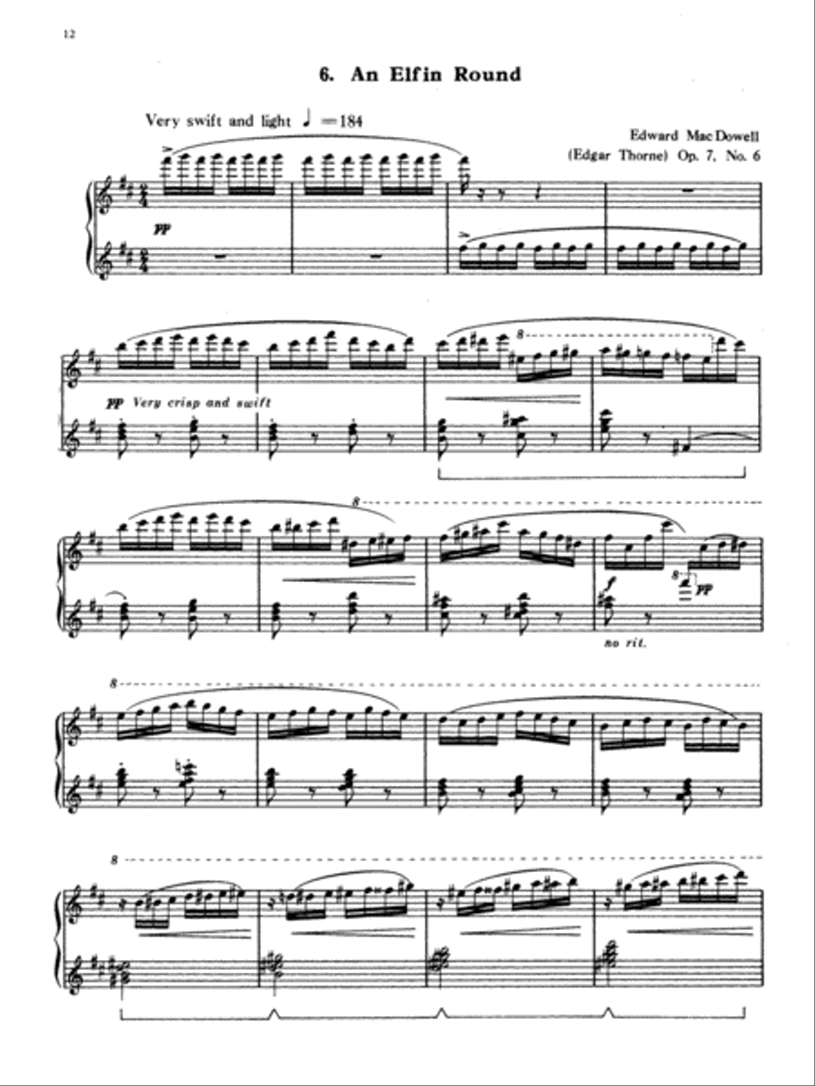 MacDowell -- Six Fancies, Op. 7 for the Piano image number null