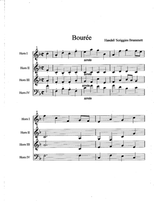Bourée by Handel